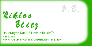 miklos blitz business card